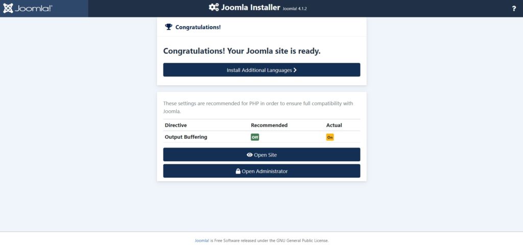 Install Joomla 4