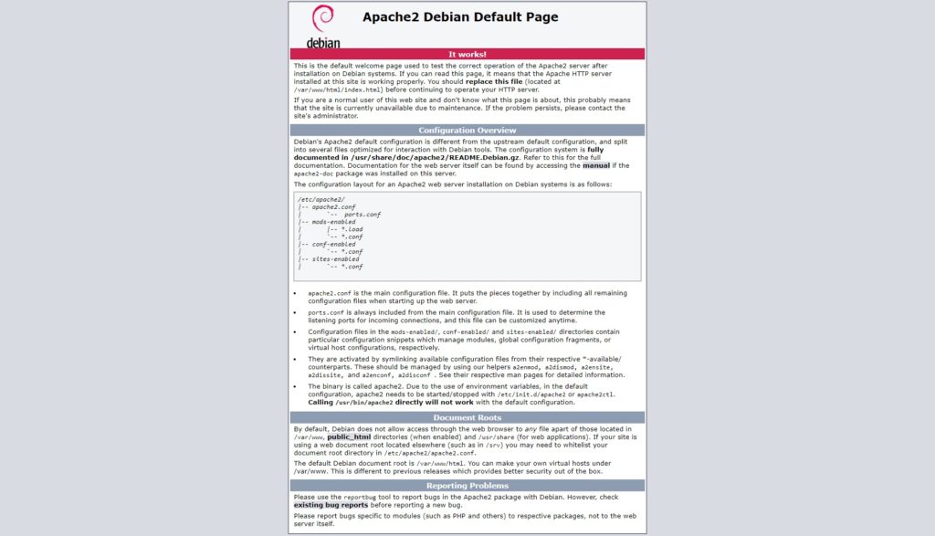 Apache2 Debian Default Page