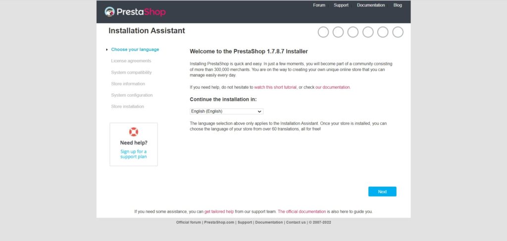 PrestaShop Installer