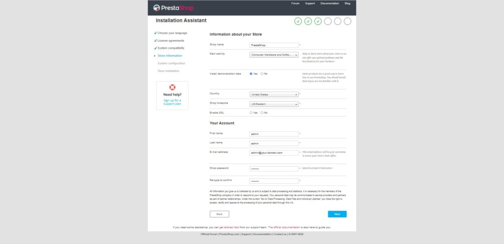 PrestaShop Configuration