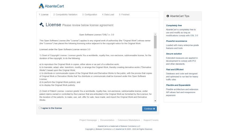 AbanteCart License