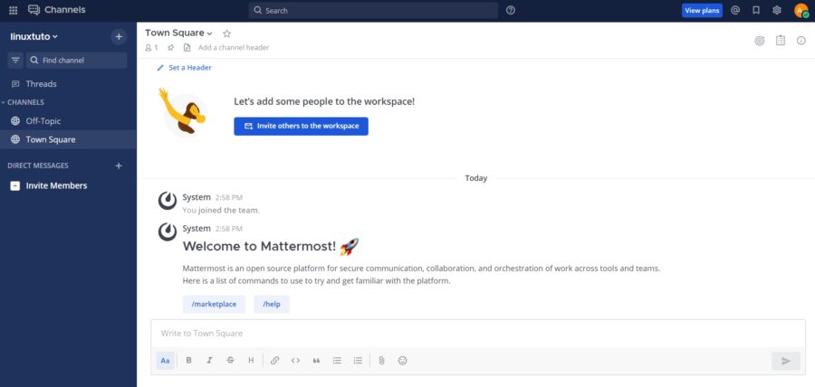 Mattermost Dashboard