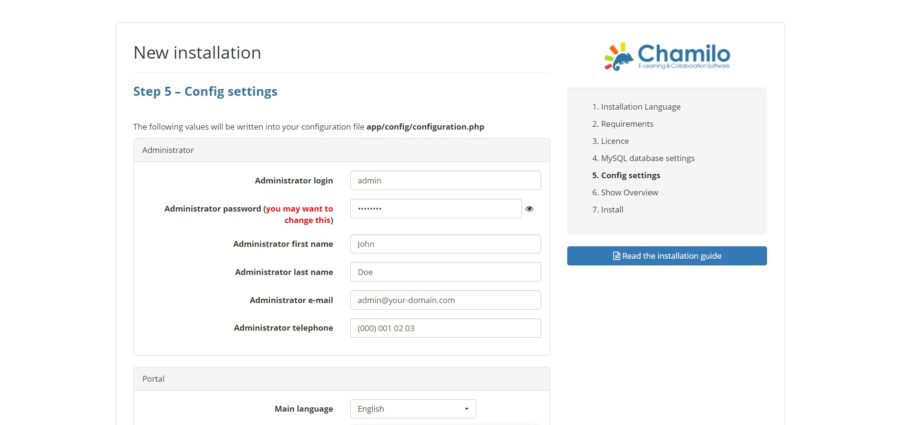 Chamilo Config 