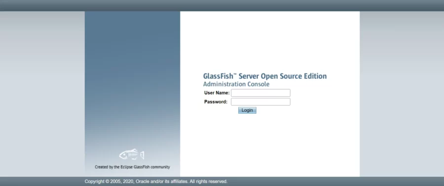 GlassFish Login Page