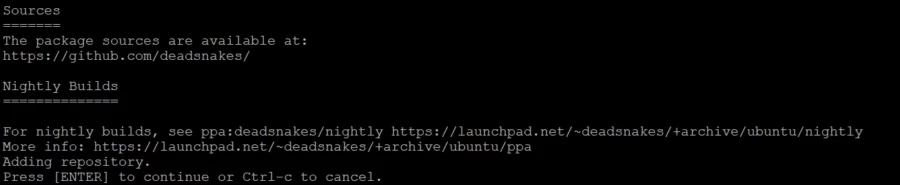 Deadsnakes PPA on Ubuntu 