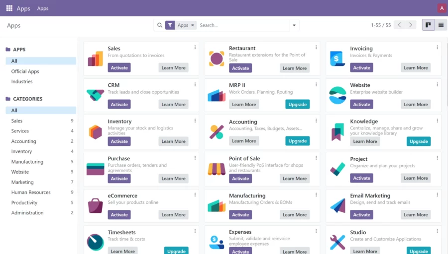 Odoo Dashboard