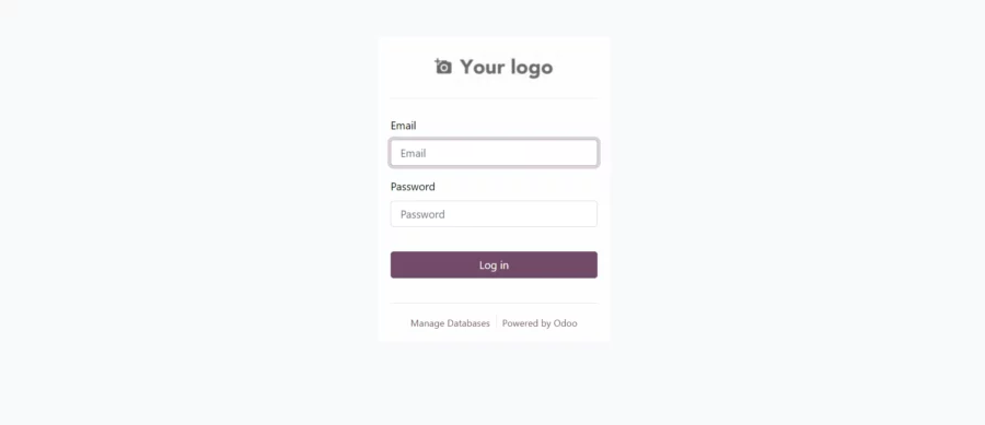 Odoo 17 login page