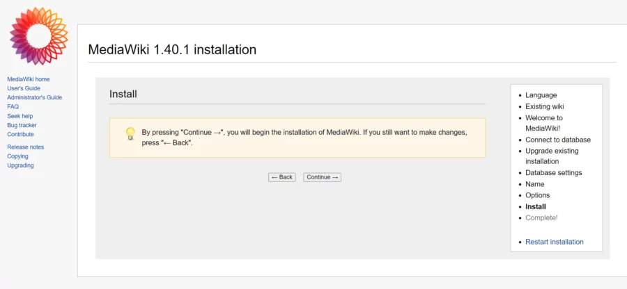 MediaWiki Installation